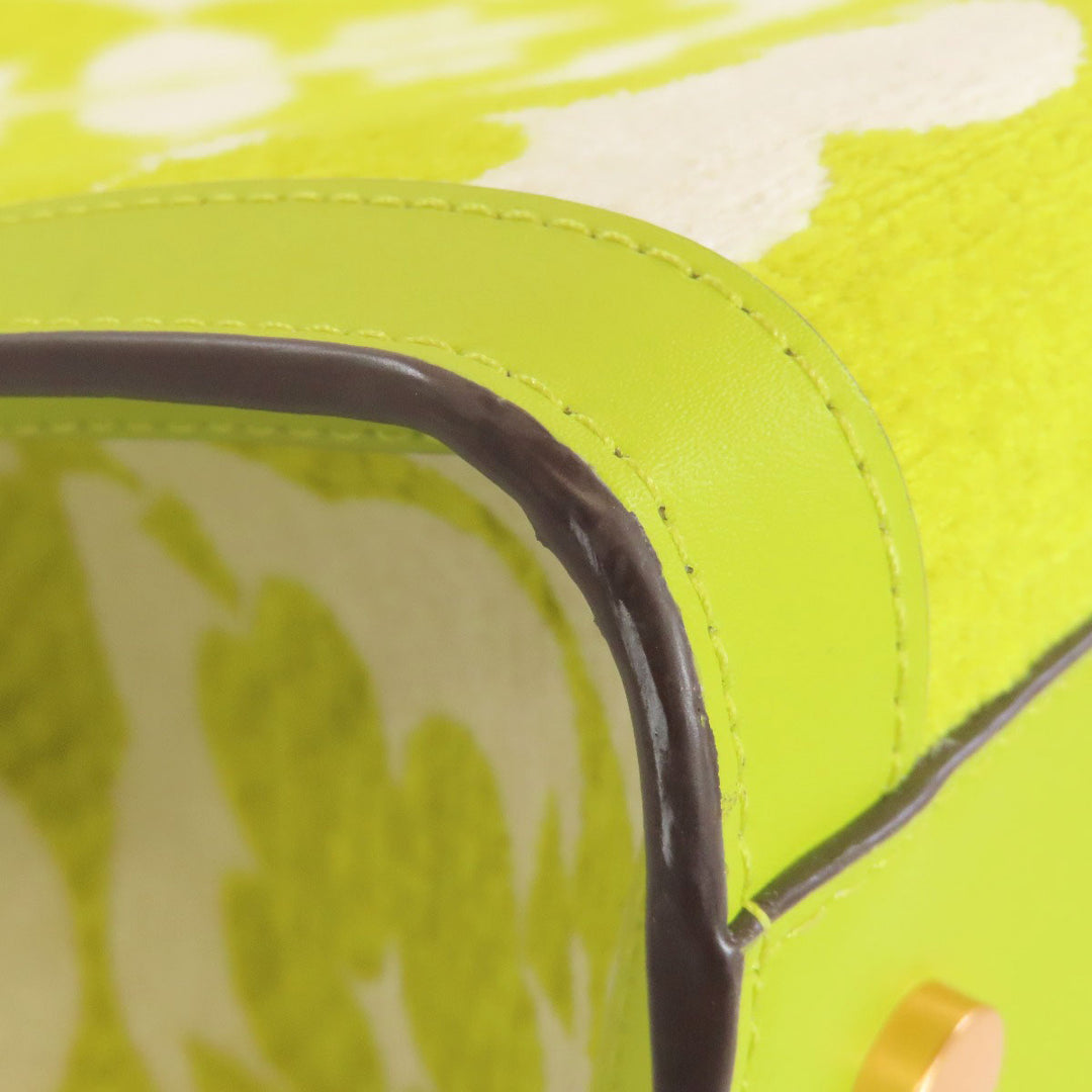 Kate Spade Handbag leather yellow Spade Flower Manhattan 2WAY