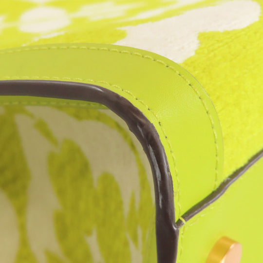 Kate Spade Handbag leather yellow Spade Flower Manhattan 2WAY