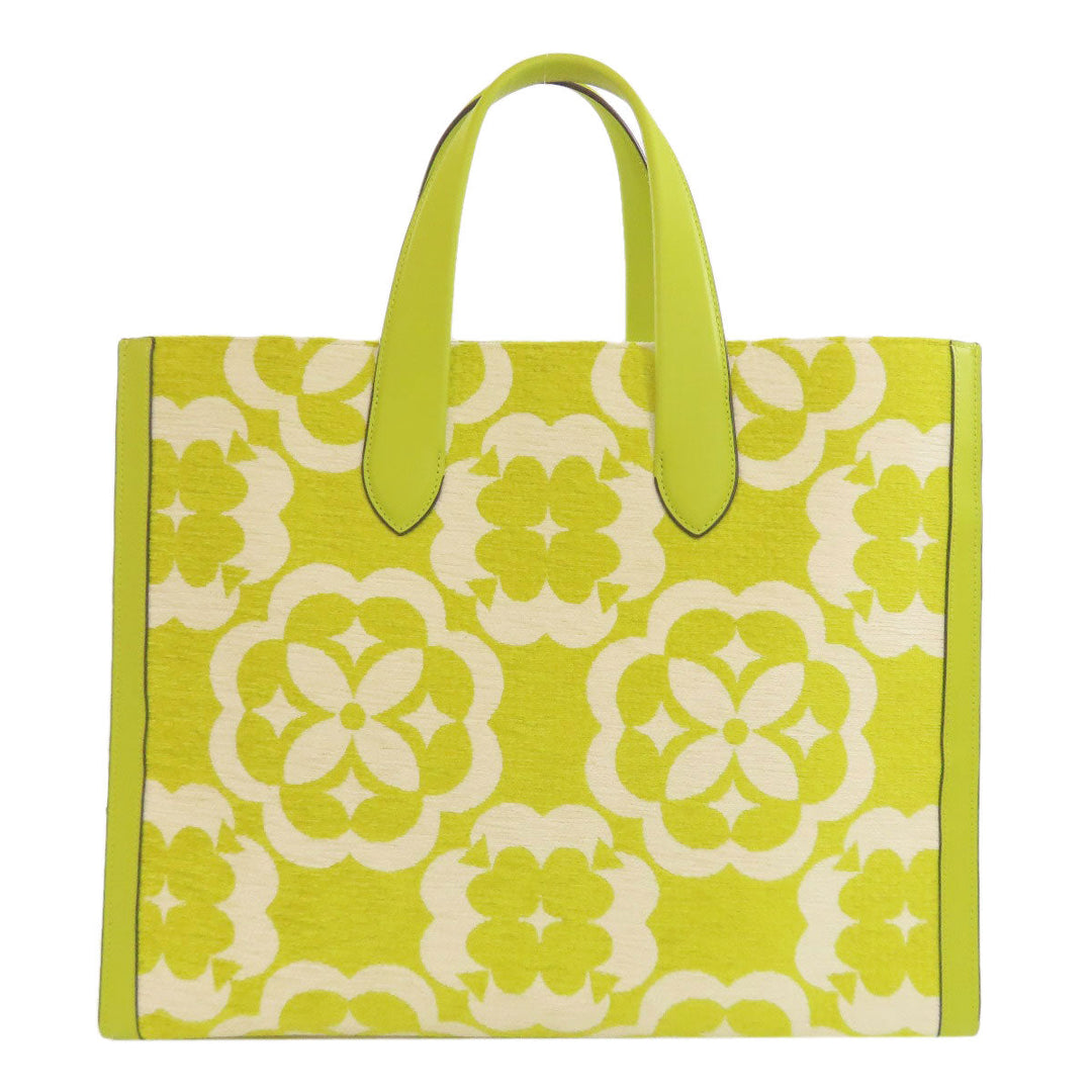 Kate Spade Handbag leather yellow Spade Flower Manhattan 2WAY