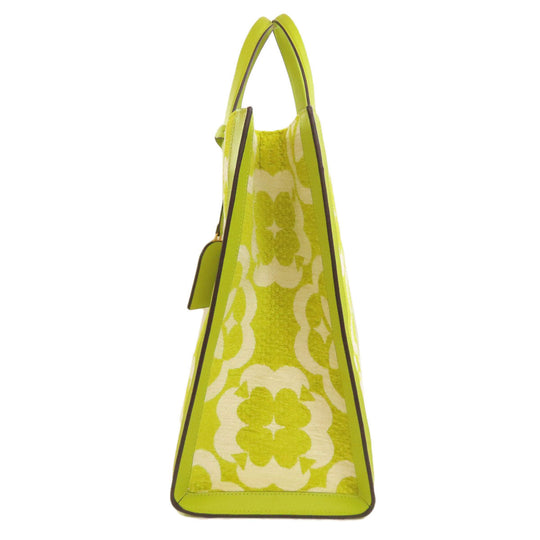 Kate Spade Handbag leather yellow Spade Flower Manhattan 2WAY
