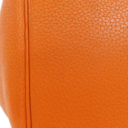 HERMES Handbag Taurillon Clemence Orange Picotin Lock PM SilverMetal Women Used Authentic