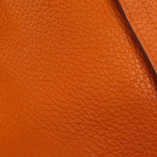 HERMES Handbag Taurillon Clemence Orange Picotin Lock PM SilverMetal Women Used Authentic