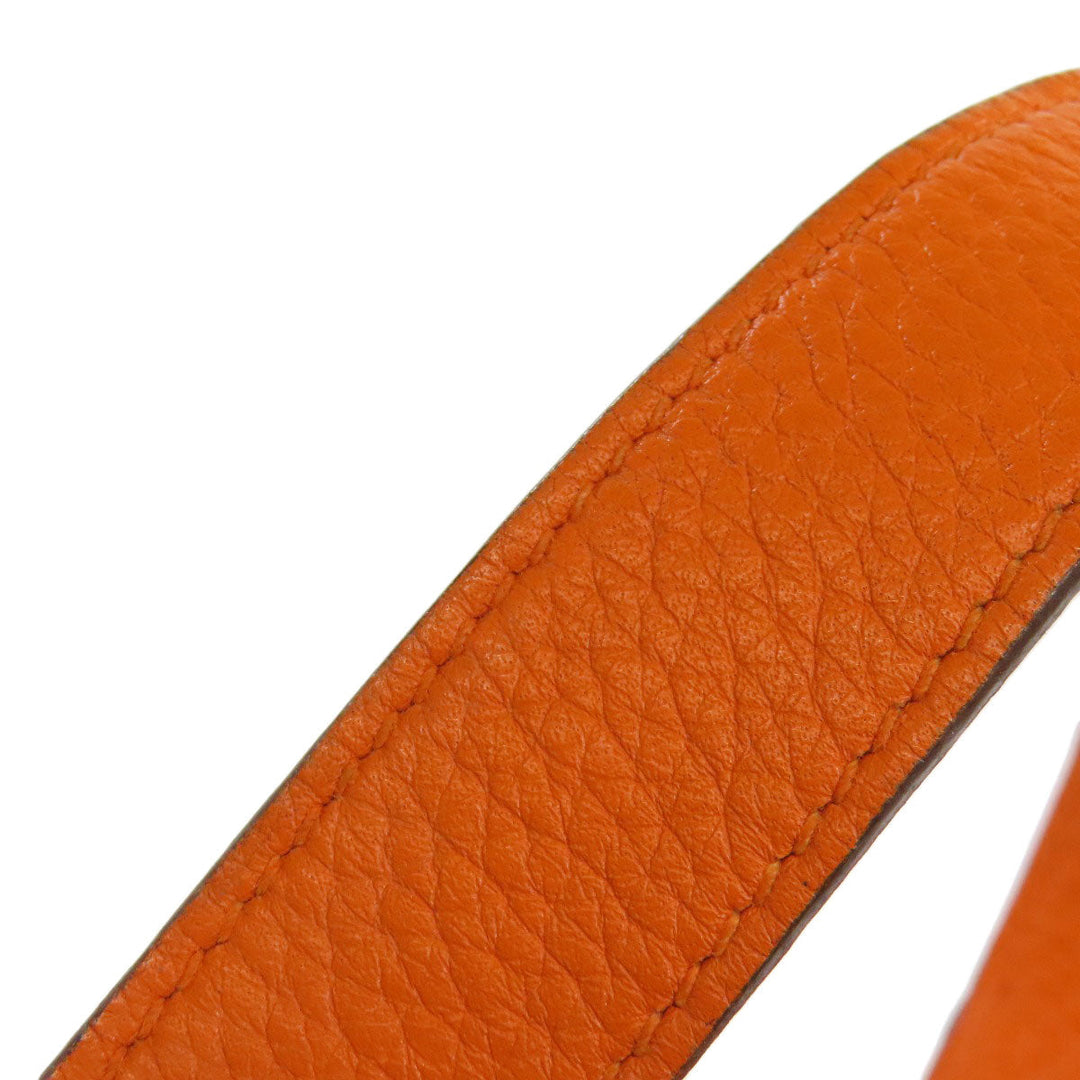 HERMES Handbag Taurillon Clemence Orange Picotin Lock PM SilverMetal Women Used Authentic