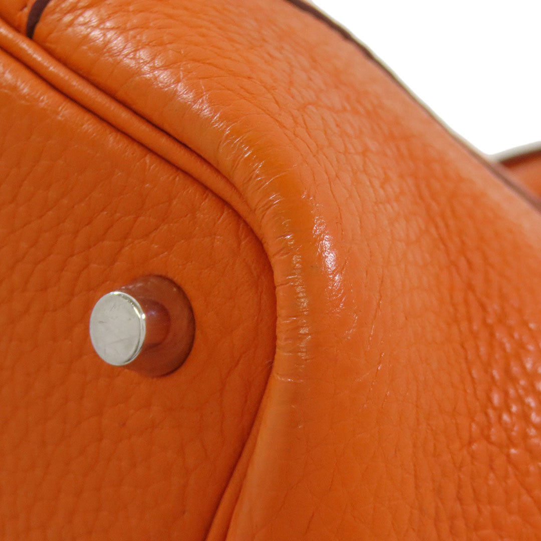 HERMES Handbag Taurillon Clemence Orange Picotin Lock PM SilverMetal Women Used Authentic