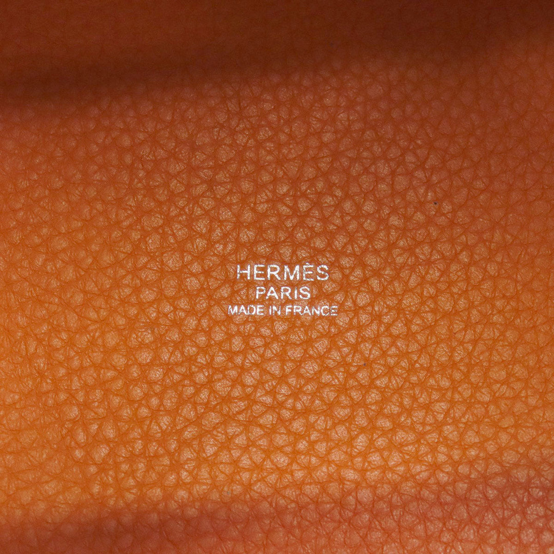HERMES Handbag Taurillon Clemence Orange Picotin Lock PM SilverMetal Women Used Authentic