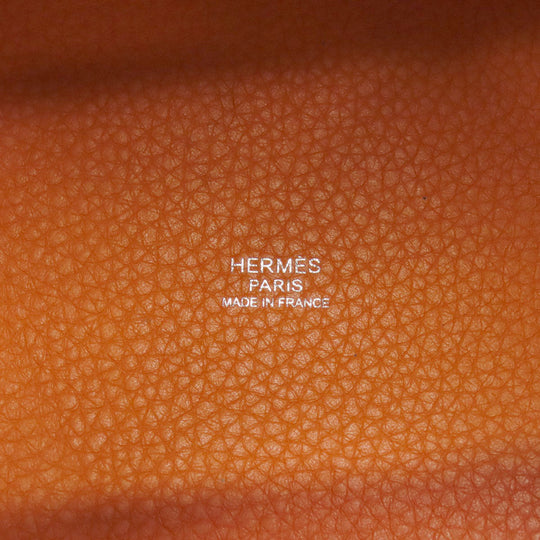 HERMES Handbag Taurillon Clemence Orange Picotin Lock PM SilverMetal Women Used Authentic