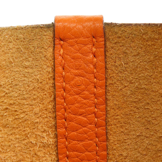 HERMES Handbag Taurillon Clemence Orange Picotin Lock PM SilverMetal Women Used Authentic