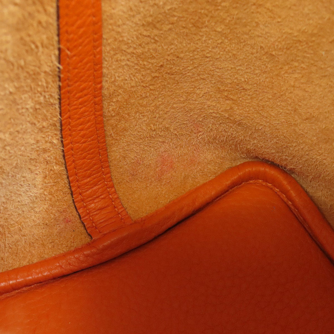 HERMES Handbag Taurillon Clemence Orange Picotin Lock PM SilverMetal Women Used Authentic