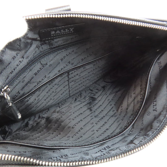 BALLY Clutch bag Nylon Navy Flower motif Women Used Authentic