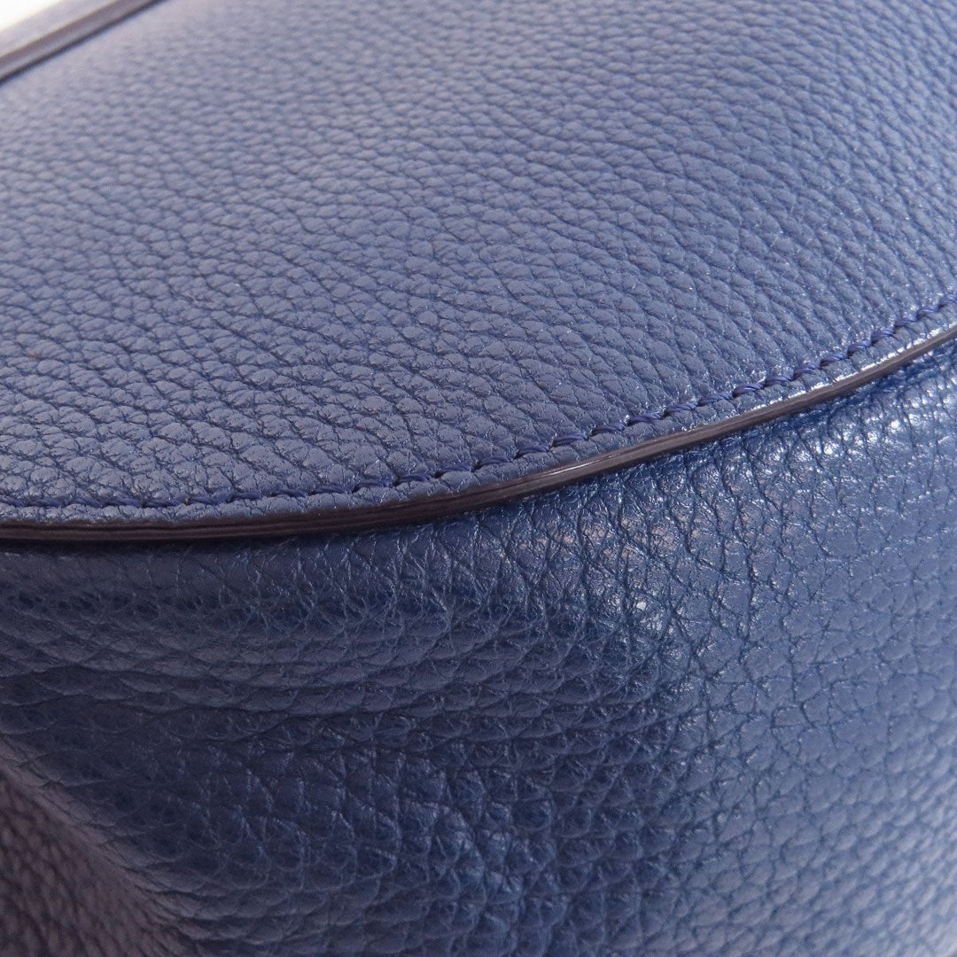 Chloe Shoulder Bag leather blue Drew ChainShoulder Women Used Authentic