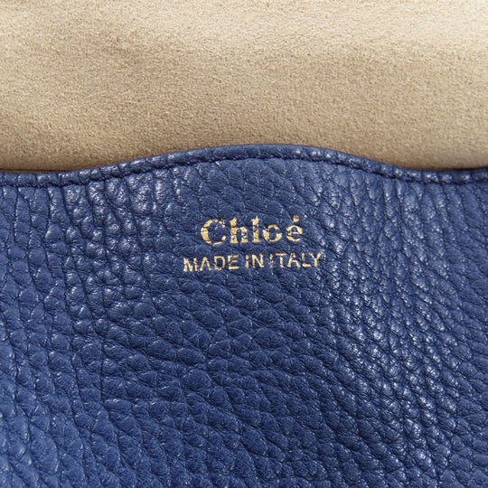 Chloe Shoulder Bag leather blue Drew ChainShoulder Women Used Authentic