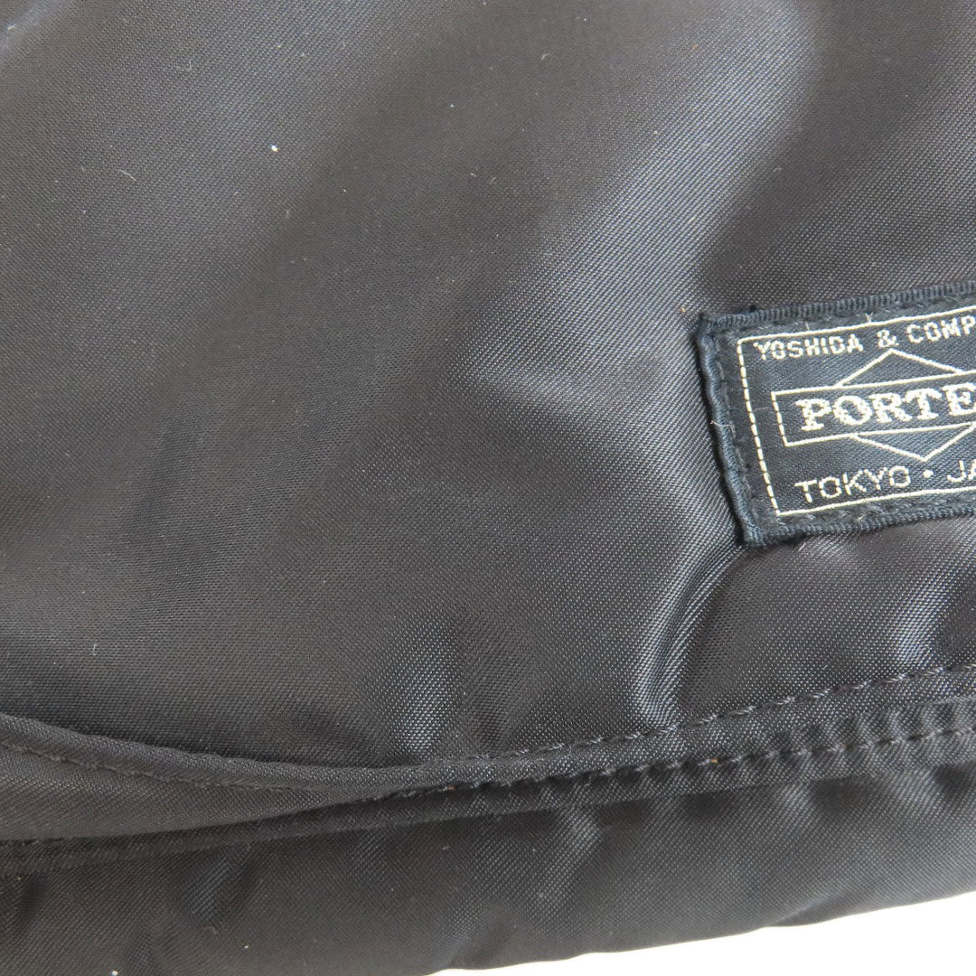PORTER Handbag Nylon black logo Women Used Authentic
