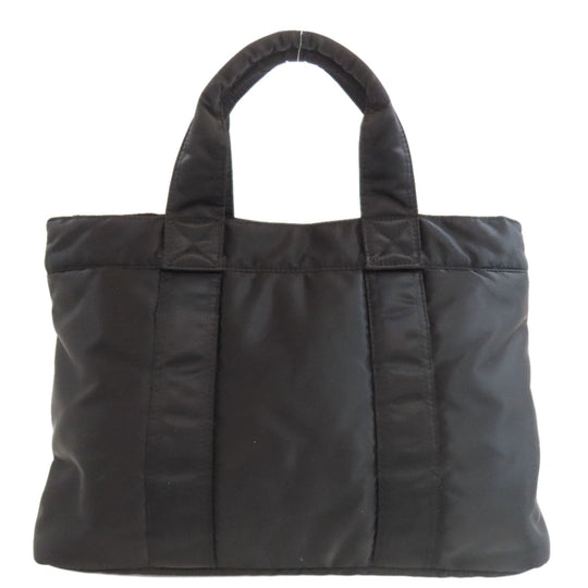 PORTER Handbag Nylon black logo Women Used Authentic