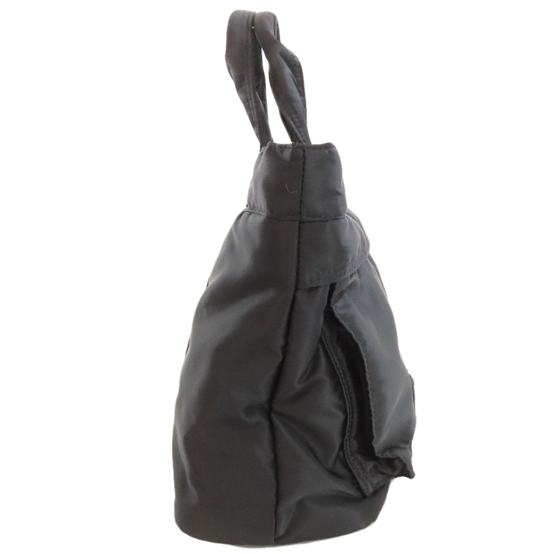 PORTER Handbag Nylon black logo Women Used Authentic