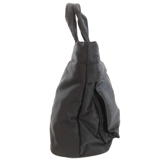 PORTER Handbag Nylon black logo Women Used Authentic