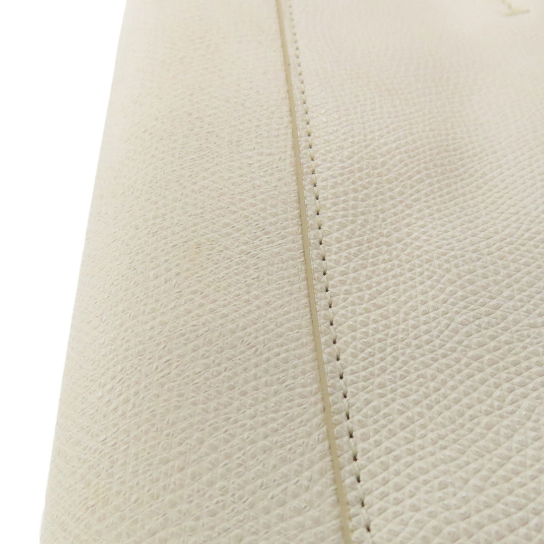 CELINE Handbag leather white Vertical Cabas 2WAY Women Used Authentic