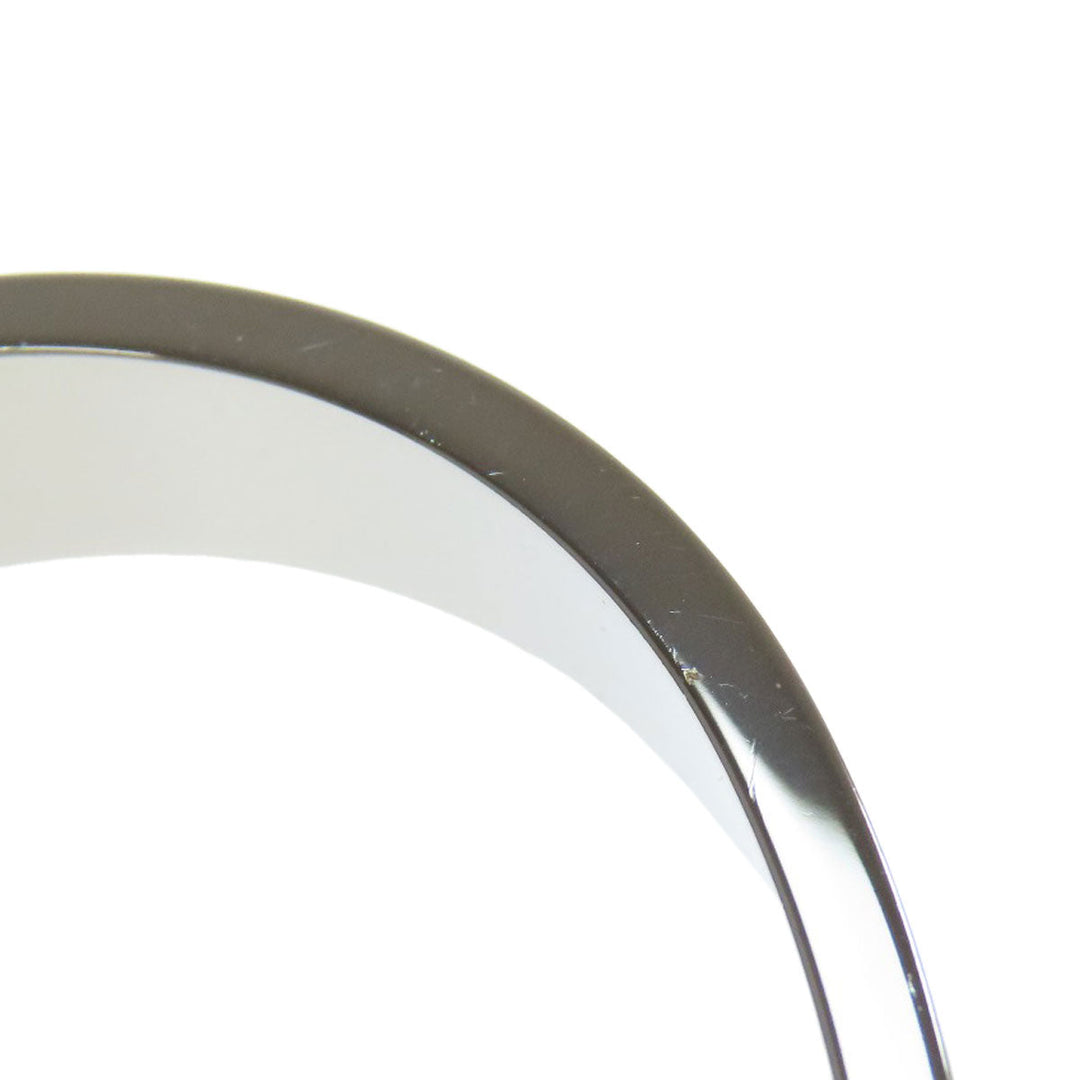 HERMES bracelet metallic Silver Jet bangle Women Used Authentic
