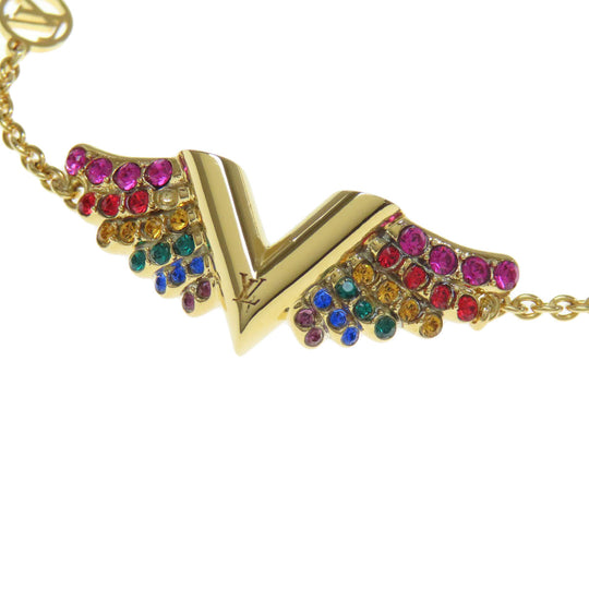 LOUIS VUITTON bracelet M69580 metallic gold Rhinestone California Dream Essential V Women Used Authentic