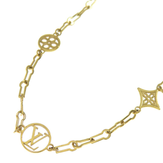 LOUIS VUITTON Necklace M69622 metallic gold Collier Forever Young Women Used Authentic