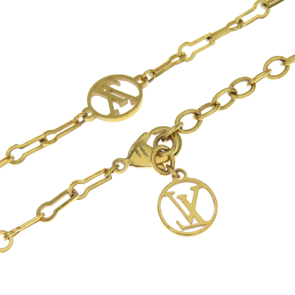 LOUIS VUITTON Necklace M69622 metallic gold Collier Forever Young Women Used Authentic