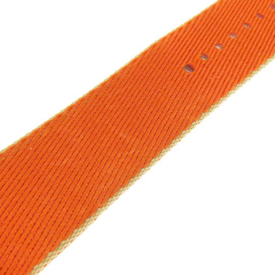 HERMES Watches Nylon, Silver beige watch belt Belt parts for Apple Watch 1.6" Women Used Authentic