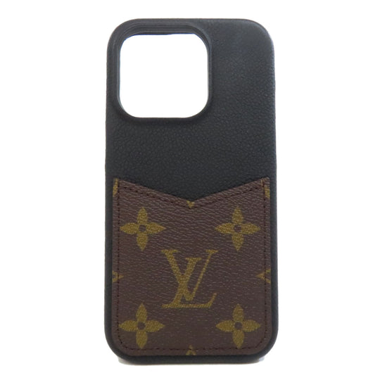 LOUIS VUITTON iPhone case M82887 leather Brown IPHONE BUMPER 15 PRO