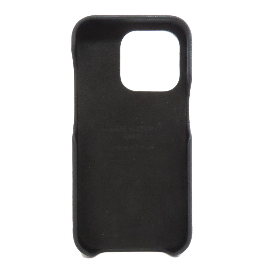 LOUIS VUITTON iPhone case M82887 leather Brown IPHONE BUMPER 15 PRO