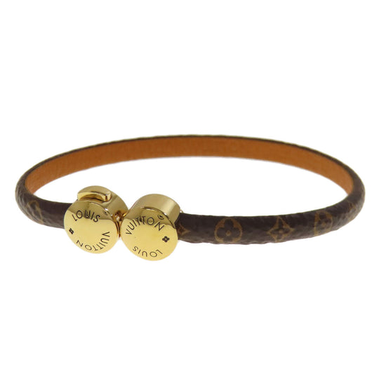 LOUIS VUITTON bracelet M6407 Monogram canvas, metal Brown Historic Mini Women Used Authentic