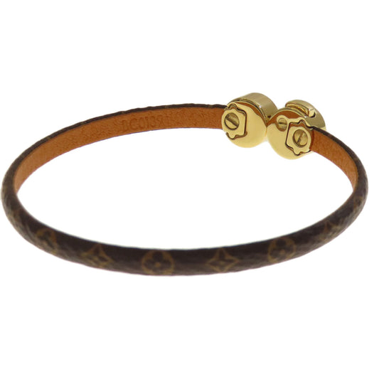 LOUIS VUITTON bracelet M6407 Monogram canvas, metal Brown Historic Mini Women Used Authentic