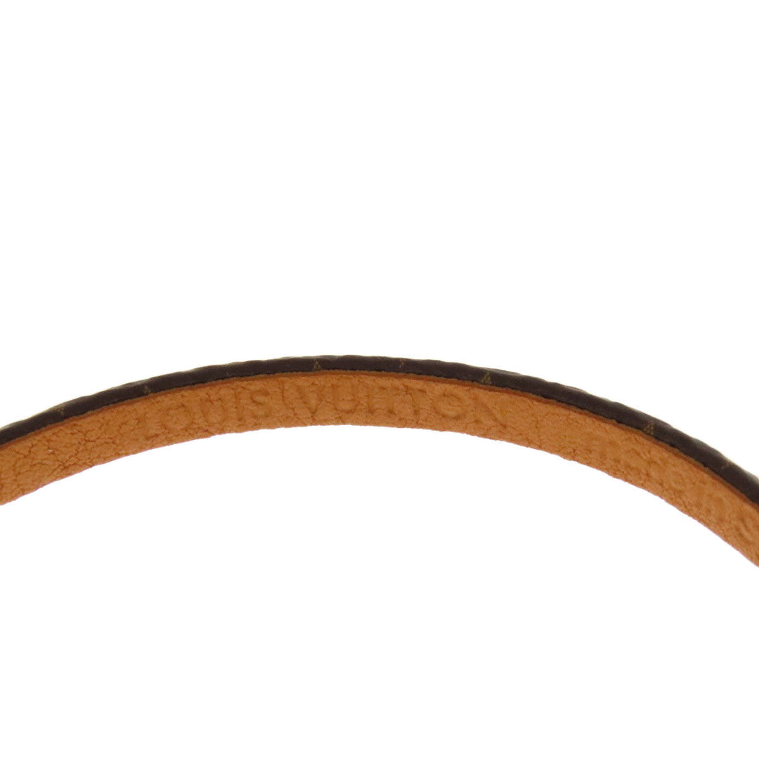 LOUIS VUITTON bracelet M6407 Monogram canvas, metal Brown Historic Mini Women Used Authentic