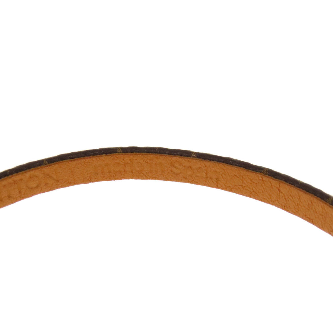 LOUIS VUITTON bracelet M6407 Monogram canvas, metal Brown Historic Mini Women Used Authentic