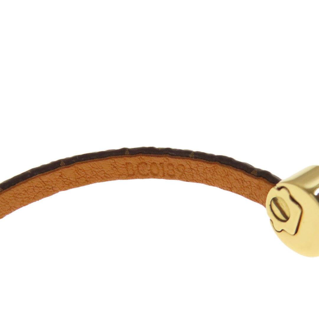 LOUIS VUITTON bracelet M6407 Monogram canvas, metal Brown Historic Mini Women Used Authentic