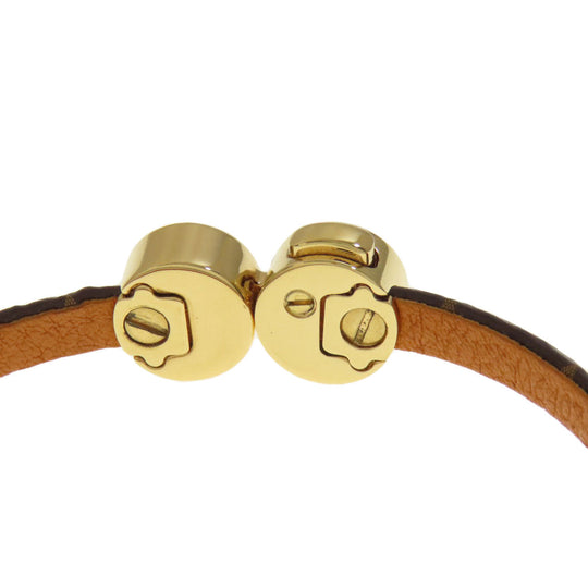 LOUIS VUITTON bracelet M6407 Monogram canvas, metal Brown Historic Mini Women Used Authentic