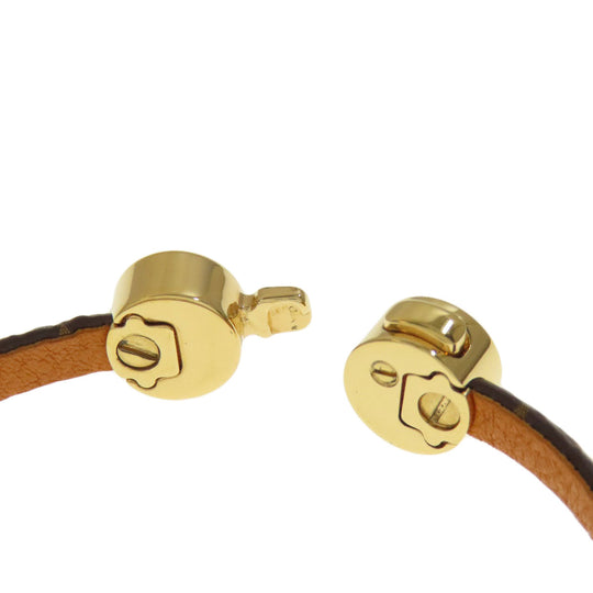 LOUIS VUITTON bracelet M6407 Monogram canvas, metal Brown Historic Mini Women Used Authentic