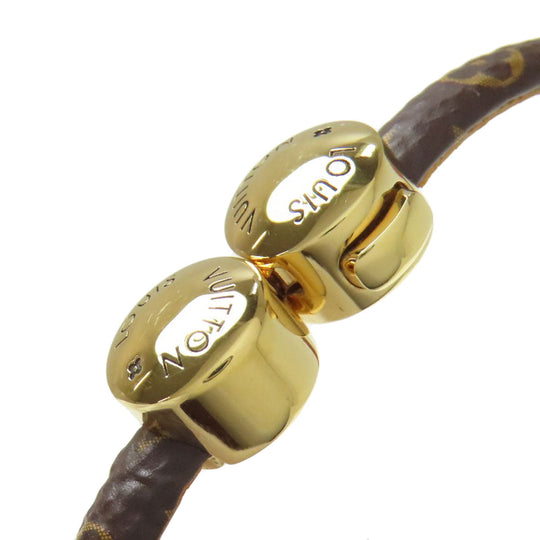 LOUIS VUITTON bracelet M6407 Monogram canvas, metal Brown Historic Mini Women Used Authentic