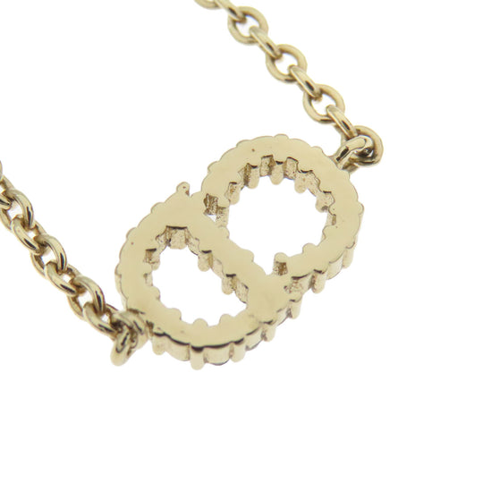 Christian Dior bracelet metallic gold logo Women Used Authentic