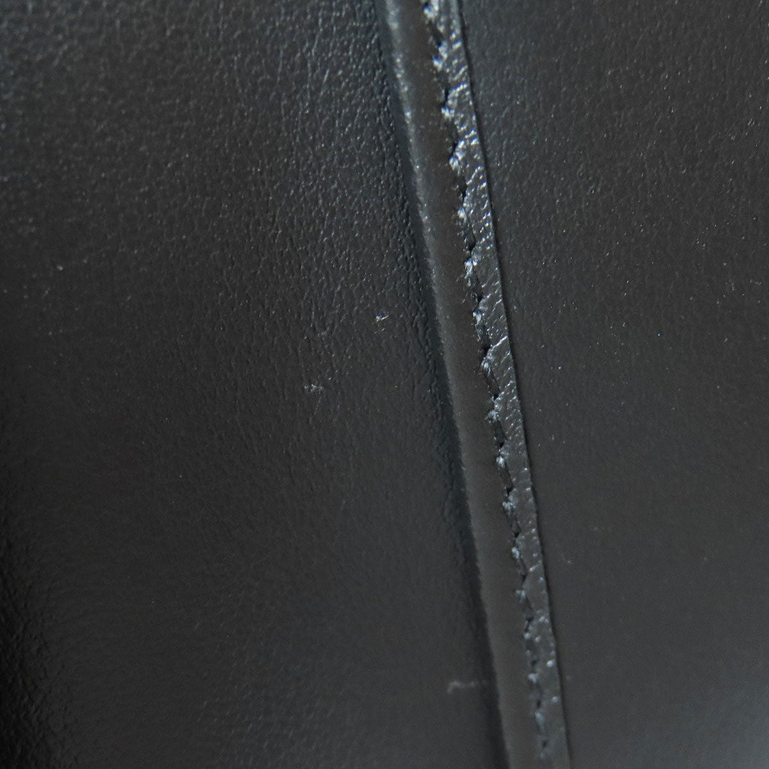 ETRO Card Case leather black Flower motif Women Used Authentic