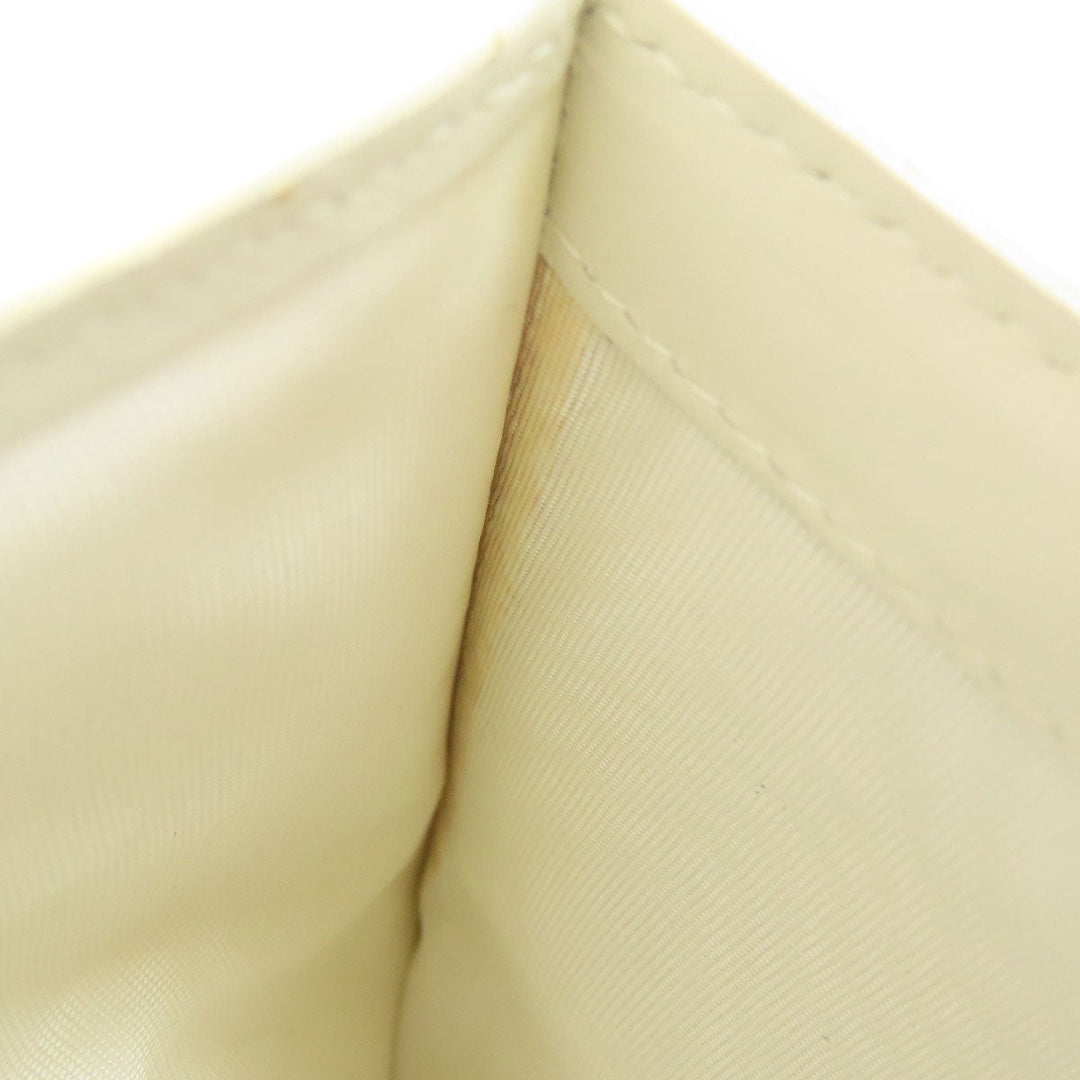 Christian Dior Bifold Wallet Calfskin white Heart Lady Dior
