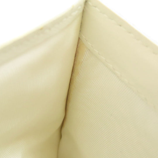 Christian Dior Bifold Wallet Calfskin white Heart Lady Dior
