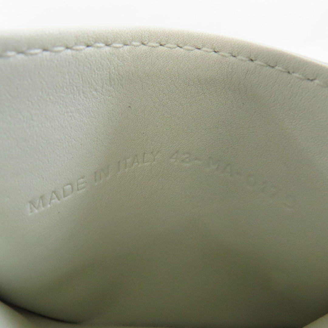 Christian Dior Card Case leather white Heart Lady Dior Women Used Authentic