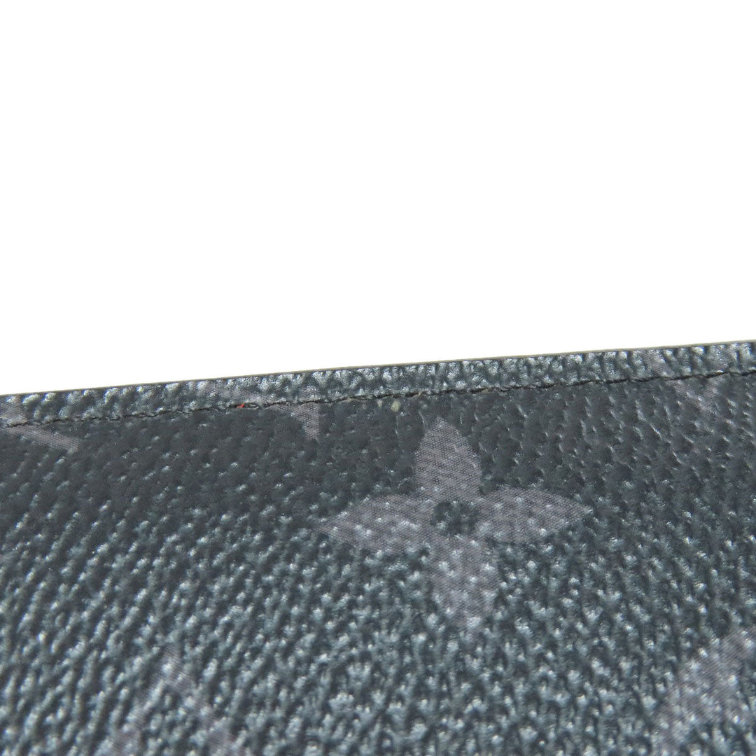 LOUIS VUITTON Long Wallet Purse M80931 Monogram Eclipse black Portefeuille�EBrazza Trunk Rocket mens Used Authentic