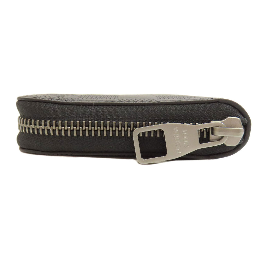 LOUIS VUITTON Long Wallet Purse M63548 Damier Anfini black Zippy wallet Vertical mens Used Authentic
