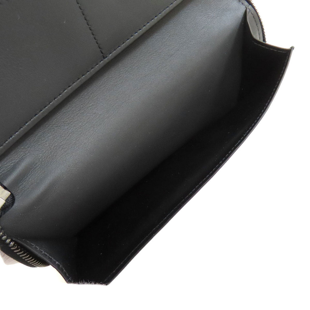 LOUIS VUITTON Long Wallet Purse M63548 Damier Anfini black Zippy wallet Vertical mens Used Authentic