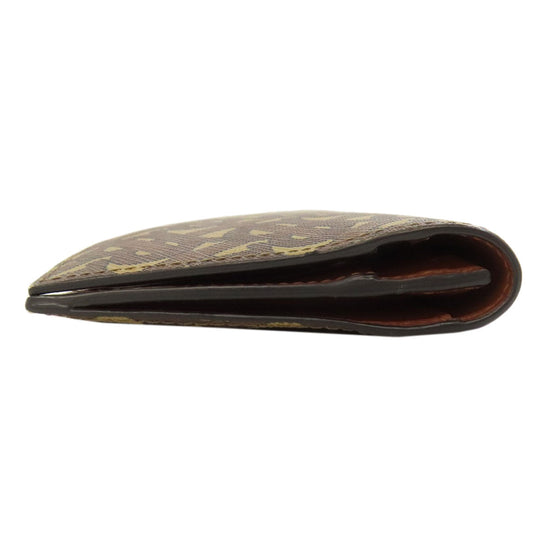 BURBERRY Long Wallet Purse leather Brown Logo motif Women Used Authentic