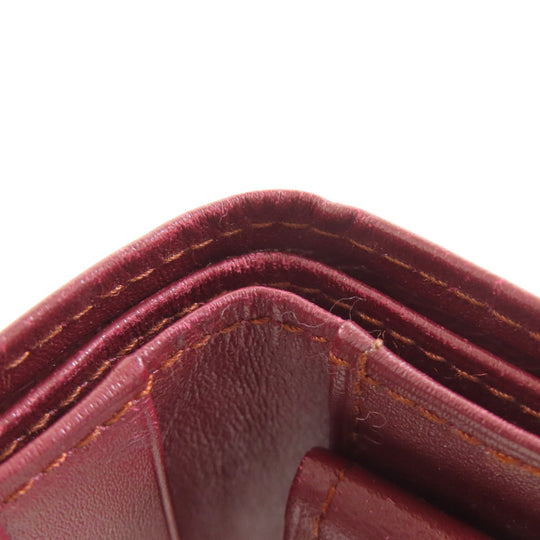 CARTIER Bifold Wallet leather Red Must Line
