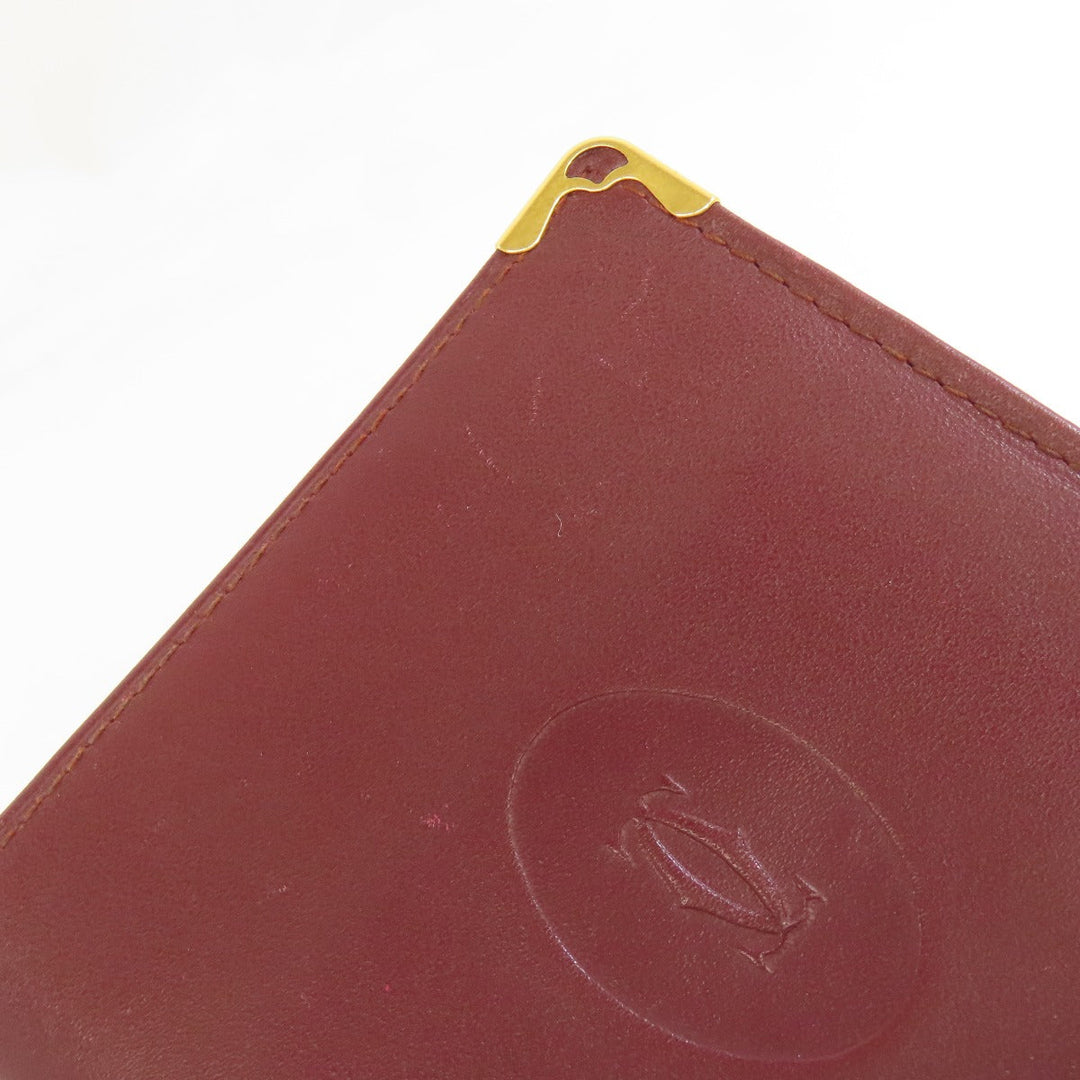 CARTIER Bifold Wallet leather Red Must Line