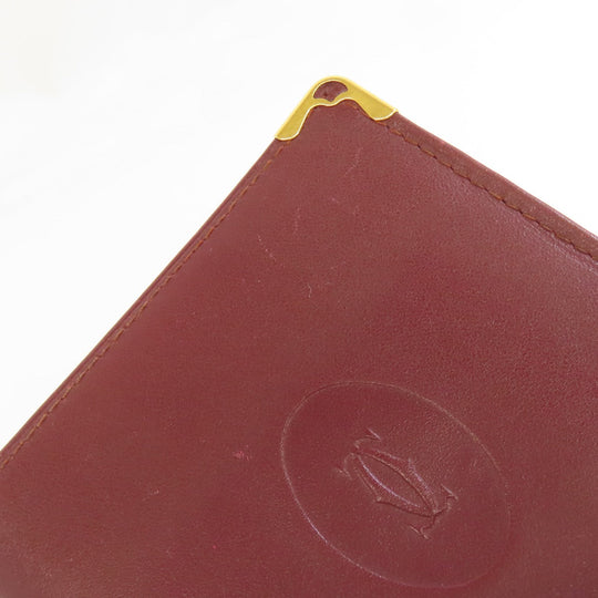 CARTIER Bifold Wallet leather Red Must Line