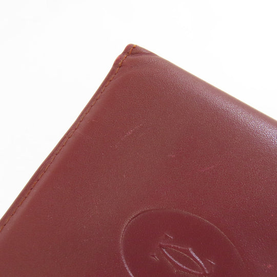 CARTIER Bifold Wallet leather Red Must Line