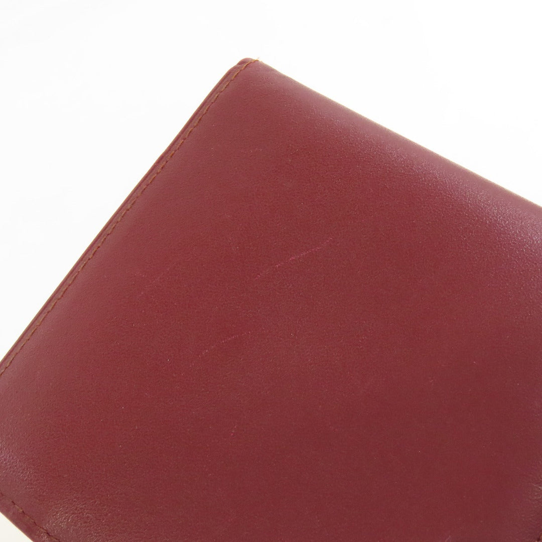 CARTIER Bifold Wallet leather Red Must Line