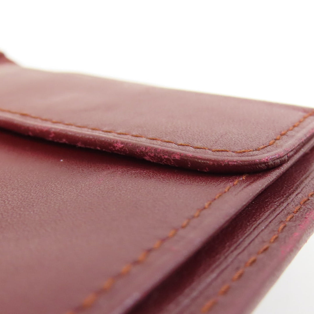 CARTIER Bifold Wallet leather Red Must Line